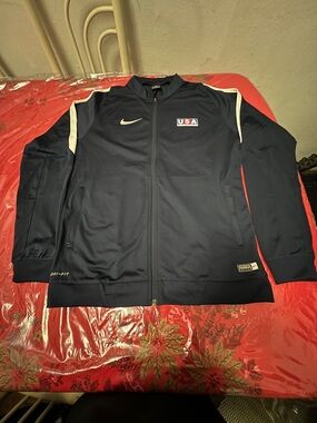 Nike dri fit USA track jacket mens Sz large activewear pullover
